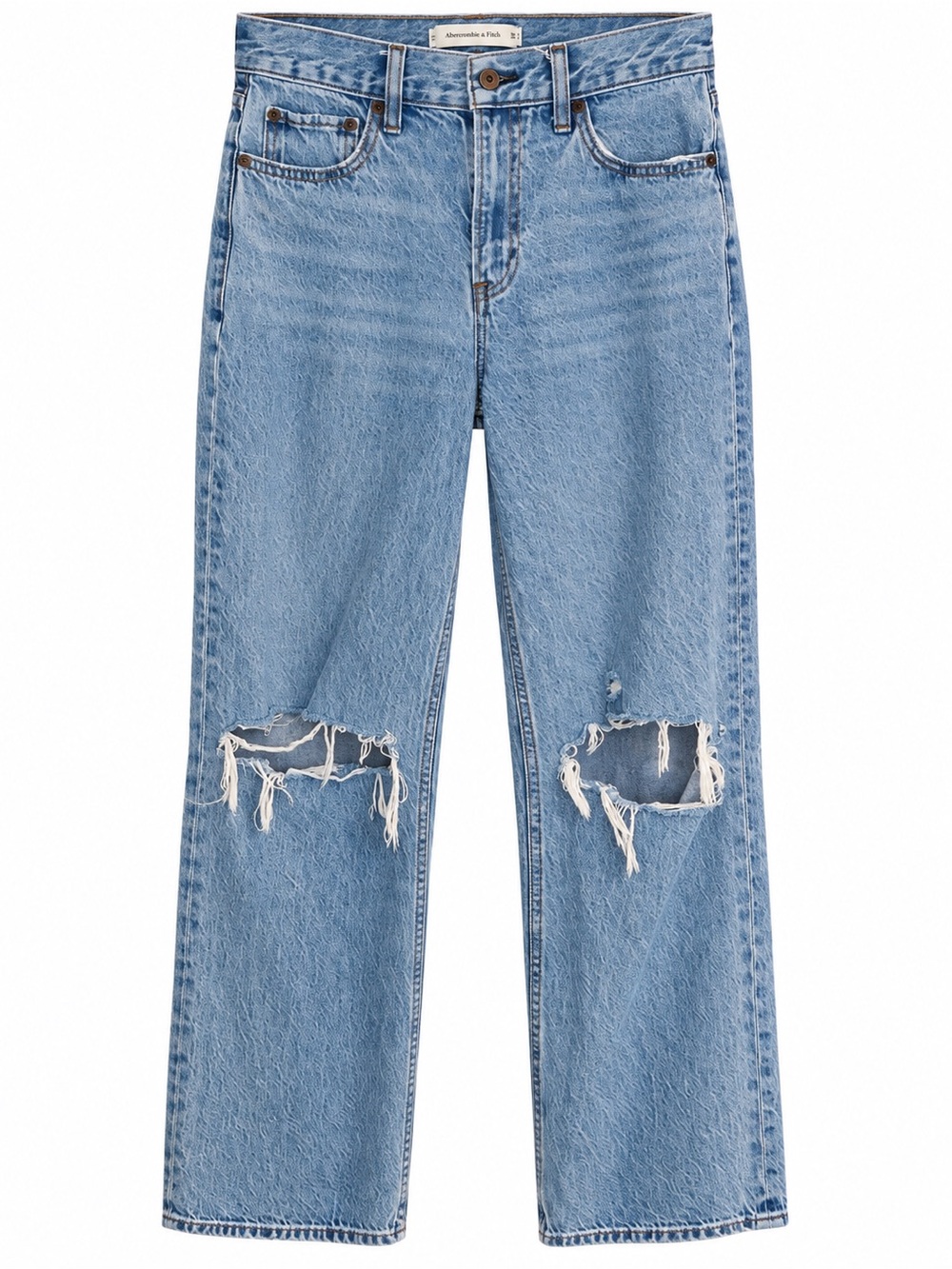 Abercrombie & Fitch 90s Loose High Rise Distressed Jeans 25 Short